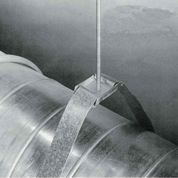 Ductmate GRDM4703GA 9.52 Steel Round Duct Strap Hanger, Up to 50", PK5