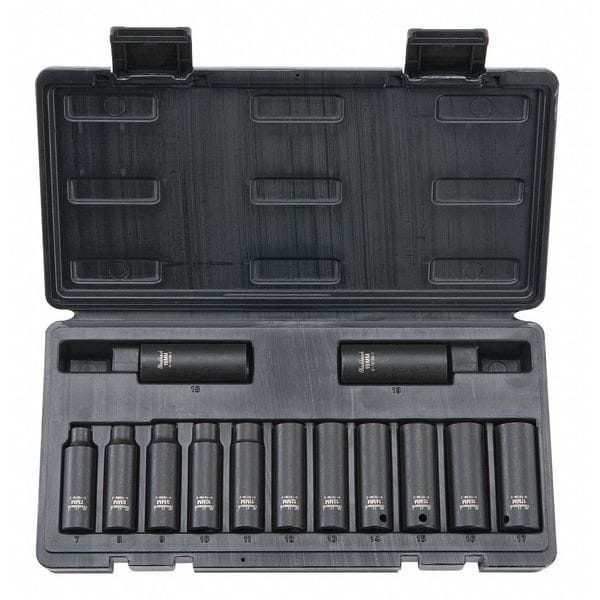 Blackhawk By Proto U1613MS 51.71 3/8" Drive Impact Socket Set, Metric
