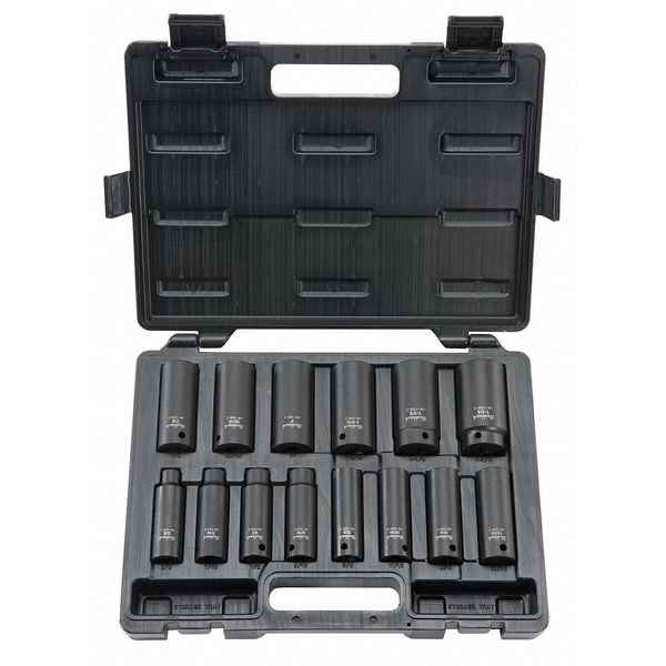 Blackhawk By Proto 1/2" Drive Socket Set, SAE, 14 pcs UW1514DS Zoro