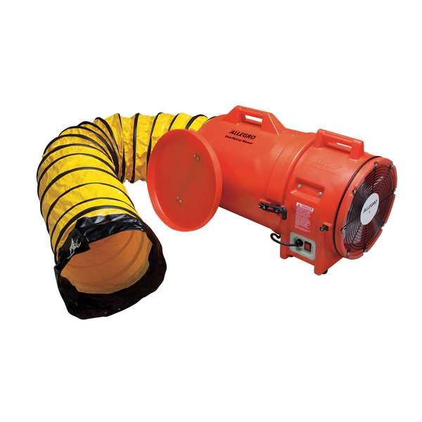 Allegro Industries Confined Space Fan, Axial, 25 ft. Duct 9543-25