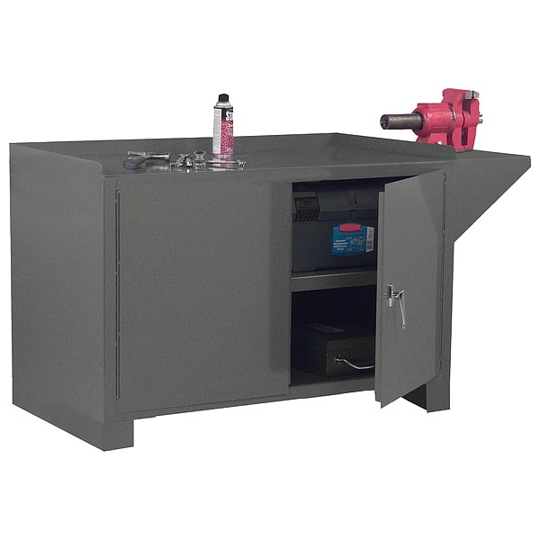 Durham Mfg 14 ga. Steel Cabinet Workbench, 48" W, 36-1/4" H, Combination Drawer 3403-95
