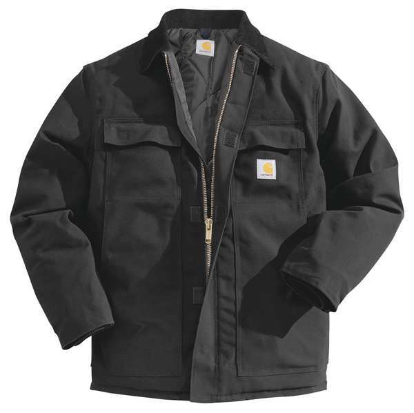 Carhartt Men's Black Cotton Duck Coat size 2XL C003-BLK XXL REG