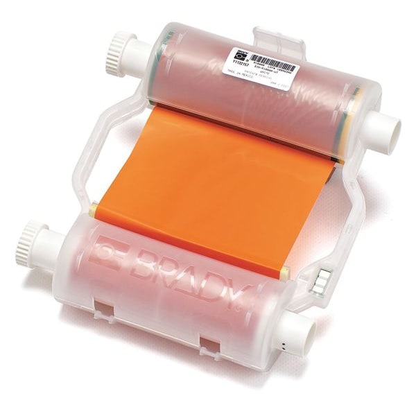 Brady Label Printer Ribbon, B30 Series, Orange, 4.33 in W x 200 ft L