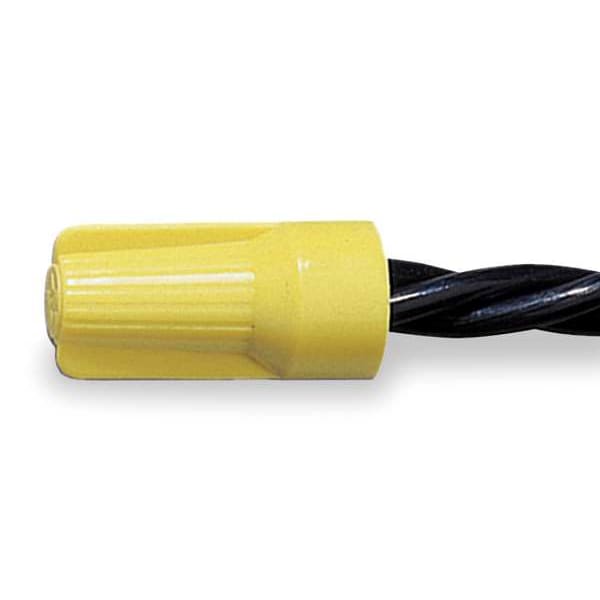 Buchanan Twist-On Wire Connector, 10 AWG Max, Yellow, Nylon