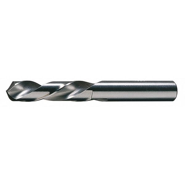 Chicago-Latrobe Screw Machine Drill Bit, 9/64 in Size, 118  Degrees Point Angle, High Speed Steel, Bright Finish 48909