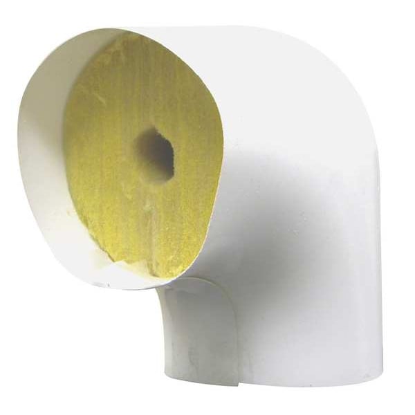 Zoro Select 2" Fiberglass Elbow Pipe Fitting Insulation, 1" Wall ELL306