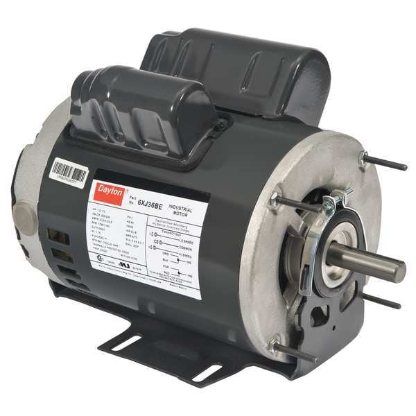 Dayton Capacitor-Start/Run General Purpose Motor, 1, 1/3 HP, 208-230V AC Voltage, 56 Frame 6XJ36