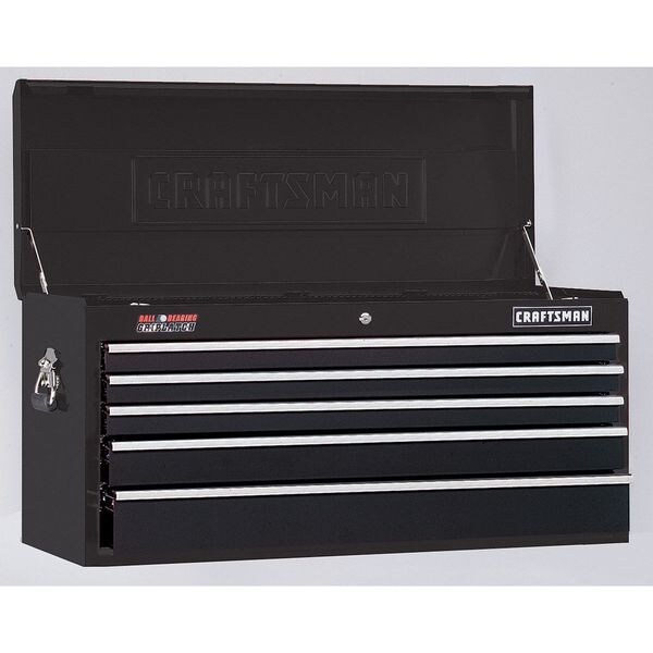 Craftsman Premium HeavyDuty GRIPLATCH Top chest, 5 Drawer, Black