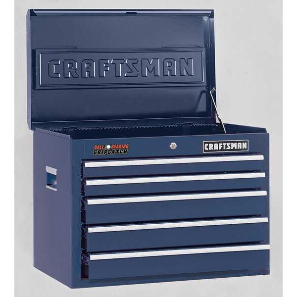 Craftsman Premium HeavyDuty GRIPLATCH Top chest, 5 Drawer, Midnight