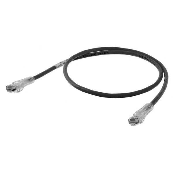 Hubbell Premise Wiring Ethernet Cable, Cat 5e, Black, 5 ft. NSC5EBK05