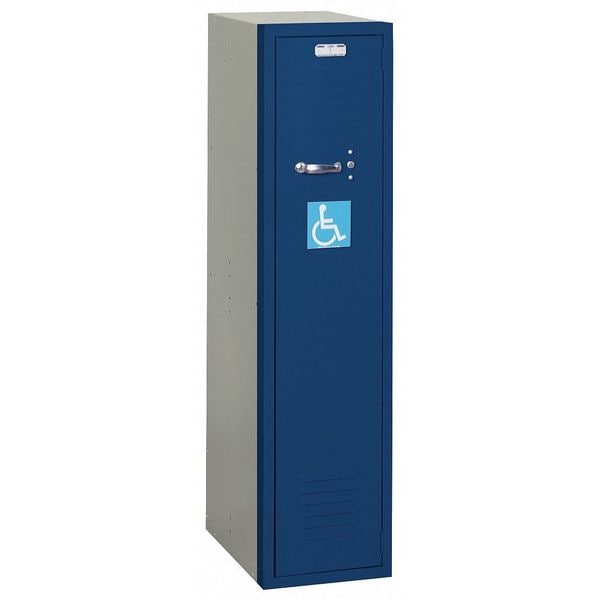Lyon ADA Compliant Locker, 12" W, 18" D, 48" H, (1) Wide, (1) Opening