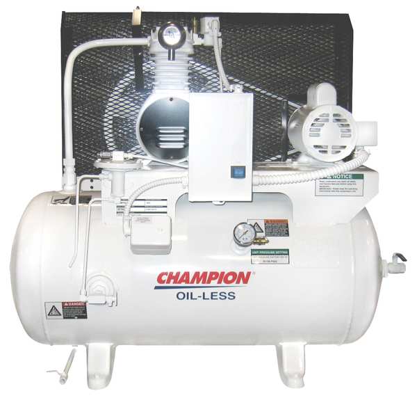 Champion Electric Air Compressor, Oil-less, 1 HP CHSMOA17
