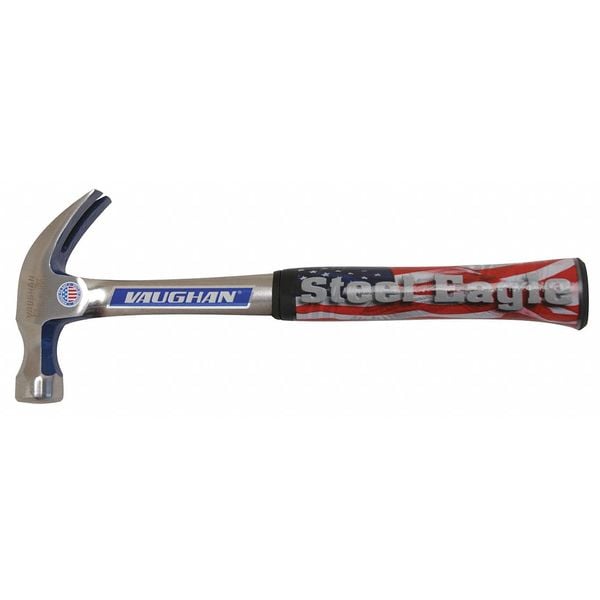 Vaughan Curved-Claw Hammer, Steel, 20 Oz, Smooth R20