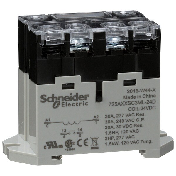 Schneider Electric Enclosed Power Relay, DINRail & Surface Mounted
