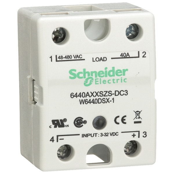 Schneider Electric Solid State Relay, 3 to 32VDC, 40A 6440AXXSZS