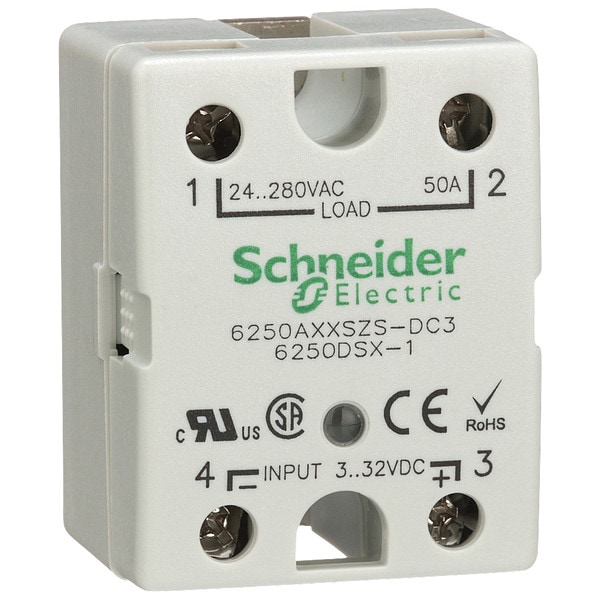 Schneider Electric Solid State Relay, 3 to 32VDC, 50A 6250AXXSZS-DC3