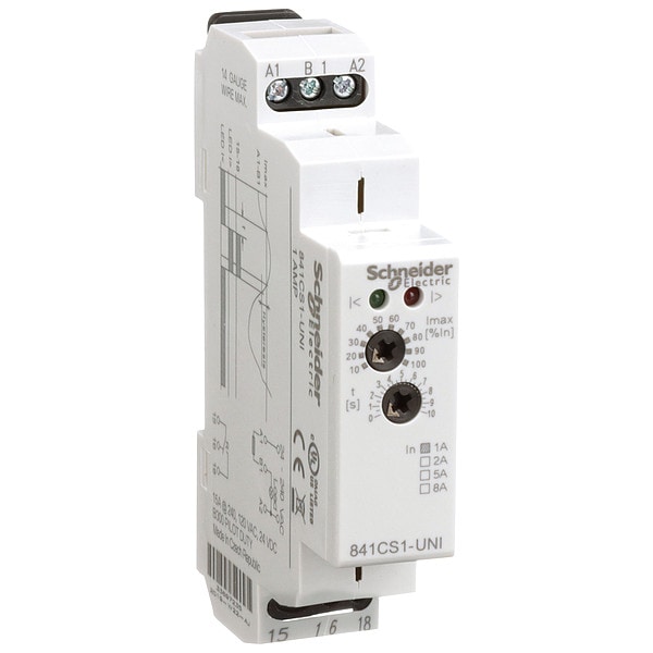 Schneider Electric Current Sensing Relay, 0.1to1A, 24to240VAC, Mounting