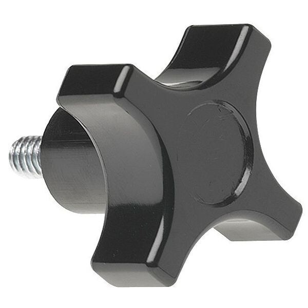 thumbnail image 2 of Davies 0055Bh Black Phenolic Ball Knob - 5/8-18 Blind Tap, 1.84L 2 of 5
