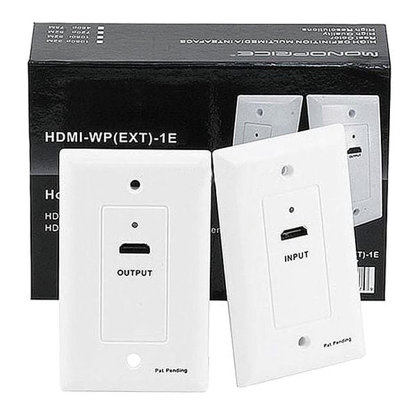 Monoprice A/V Wall Plate, HDMI to Cat 5e/6, White 8009 Zoro