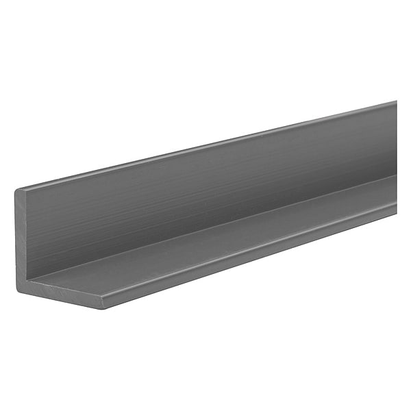 Zoro Select Gray PVC Type 1 Angle Stock, 2 ft L, 0.275 in T