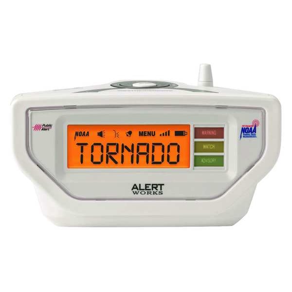 Alert Works Portable Weather Radio, White EAR10WH Zoro