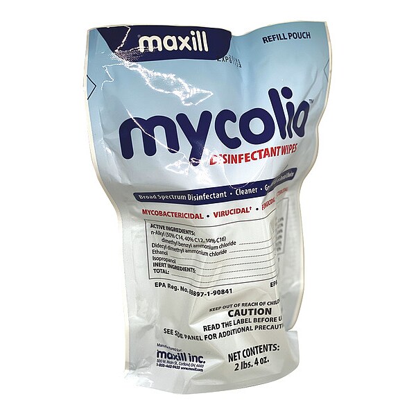 Mycolio Disinfectant Wipe, Bag, Sheet 6" x 7 61191 Zoro