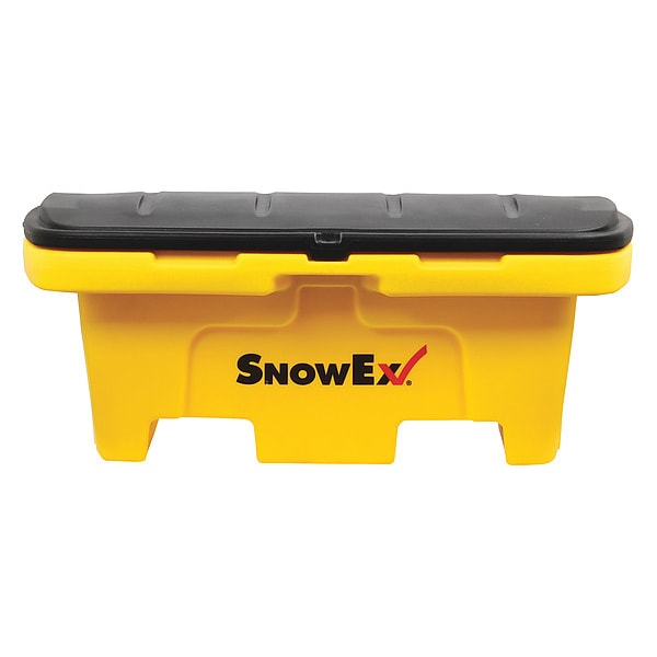 Snowex Salt Box, Yellow, Solid, HDPE 2FGV6 Zoro