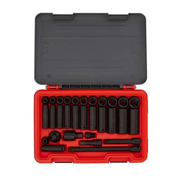 PROTO 1/2 in Socket Set, SAE, 30 Piece, 3/8 in to 1 1/16 in