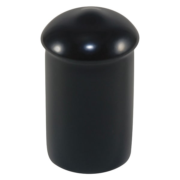 Caplugs Vinyl Cap with Flange, Black, Vinyl 2500 PK VCF37516 B270A11A