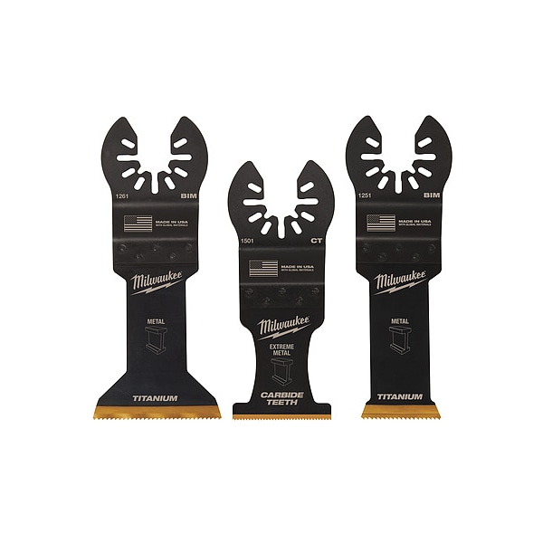 MILWAUKEE OPENLOK™ 3pc Metal Cutting MultiTool Blades (49109006) Zoro