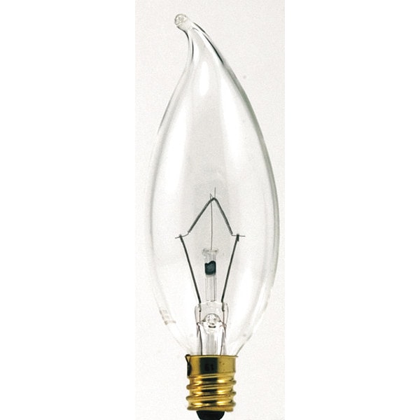 Sylvania 25 W, B10, Candelabra Screw (E12) 13452 Zoro