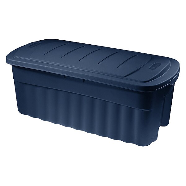 thumbnail image 2 of Rubbermaid 50 Gallon Stack & Nest Storage Tote With Lid – Dark Indigo Metallic (RMRT500000) 2 of 5