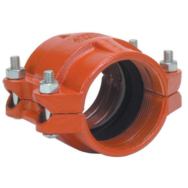 Gruvlok HDPE Coupling, Ductile Iron, 4 in, Grooved 0390060127 Zoro