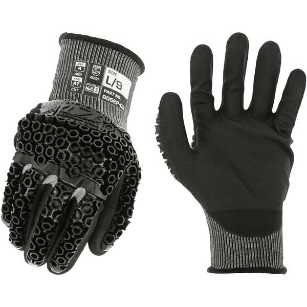 Mechanix Wear Knit Gloves, Cut Level A7 , Dipped , Nitrile