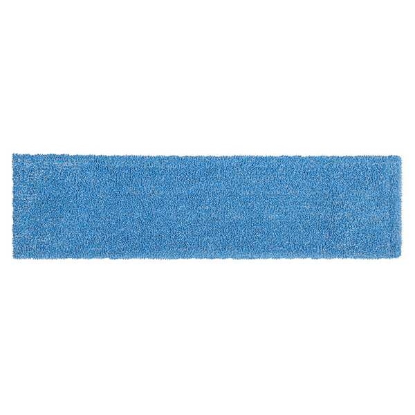 Rubbermaid Commercial Flat Mop Pad, Clip-On Connection, Blue, Microfiber 2132427