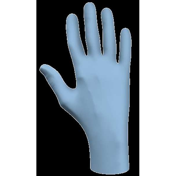 Showa Disposable Gloves, Nitrile, Blue, L ( 9 ), 100 PK M7005PFL