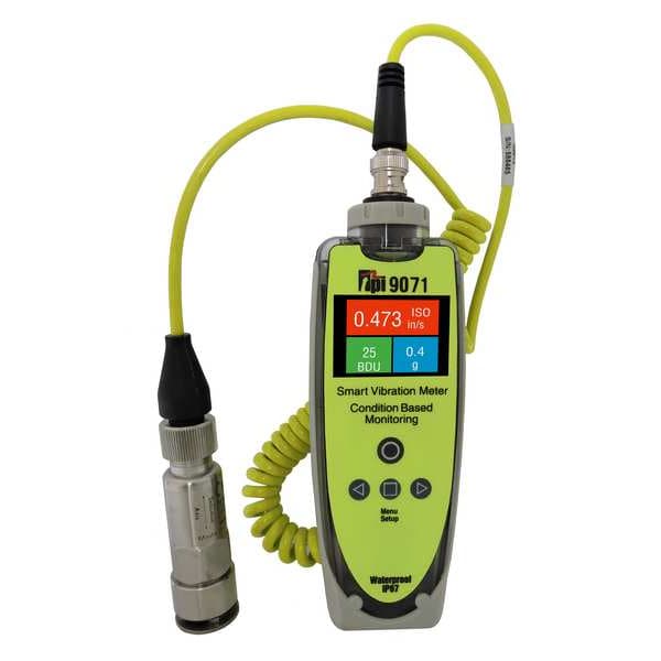 Test Products International Vibration Meter, +/-5%Acc, LED