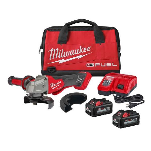 Milwaukee Tool M18 FUEL 4-1/2 in. / 5 in. Braking Grinder with ONE-KEY with No-Lock Paddle Switch Kit 2882-22