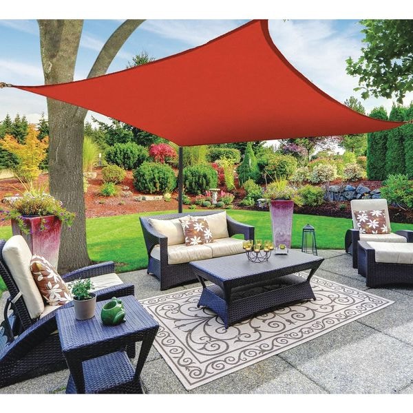 Jaydee Boen Sail Canopy, Square, Red, 12ftX12ft SH-40004