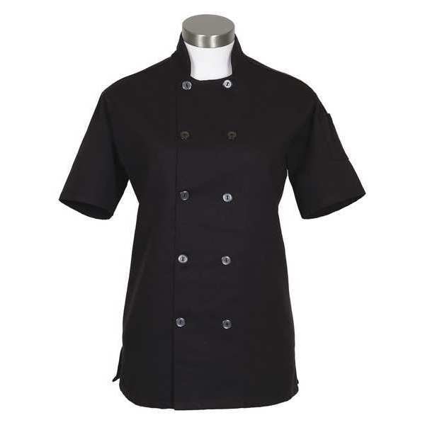 Fame Fabrics Chef Coat, Womens, Black, C100PS, S/S, 3X 83211
