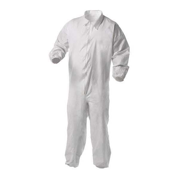 Kleenguard Disposable Coverall, 2XL, White, Microporous Film
