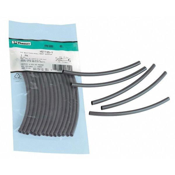 Panduit Thin Wall Heat Shrink Tubing, 0.12" HSTT12Y Zoro