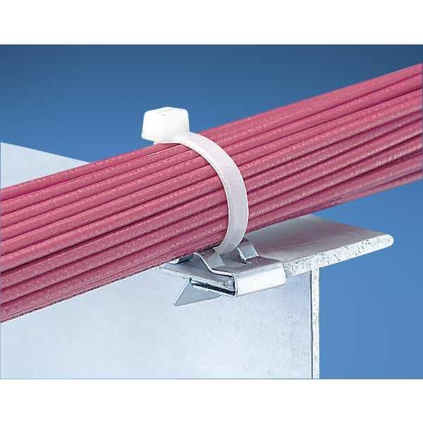 Panduit Cable Tie Mount, Edge Clip Applied, PK100 MCMS12PC Zoro