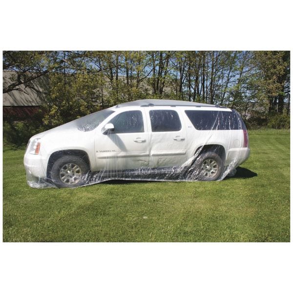 Woodward Fab Plastic Car Cover, 3 mil Thick Plastic, L WFCCCLARGE Zoro