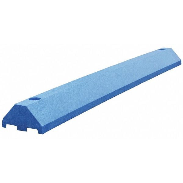 Plastics R Unique Parking Blocks, Ultra Blue, 4 ft., 4", Lag