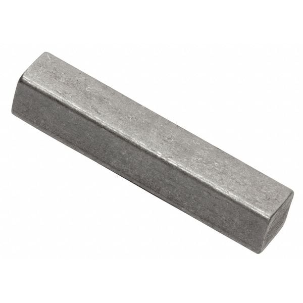 G.L. Huyett Undersized Machine Key, Square End, Steel, Plain, 2-5/8 in L, 1/2 in Sq 3005000500-2625