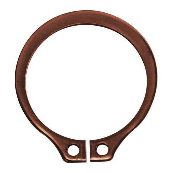 Rotor Clip External Retaining Ring, Steel Copper Plated Finish, 0.375