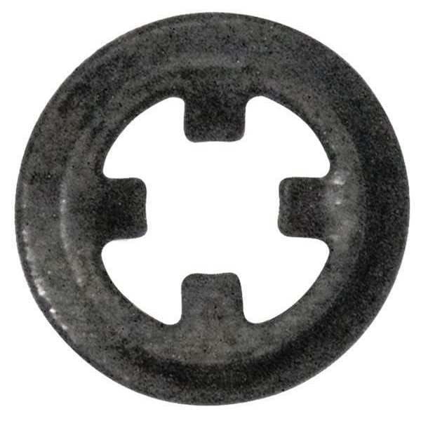 Rotor Clip External Push On Retaining Ring, Steel, Black Phosphate