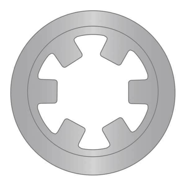 Rotor clip external push on retaining ring stainless steel plain