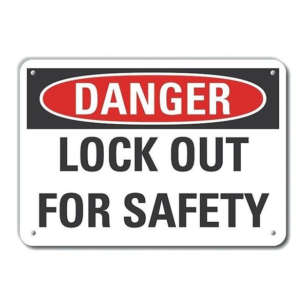 Lyle Plastic Lockout Tagout Danger Sign, 7 in Height, 10 in Width ...